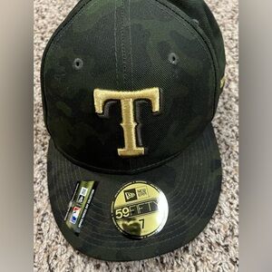 Texas Rangers New Era Green Camo Cap